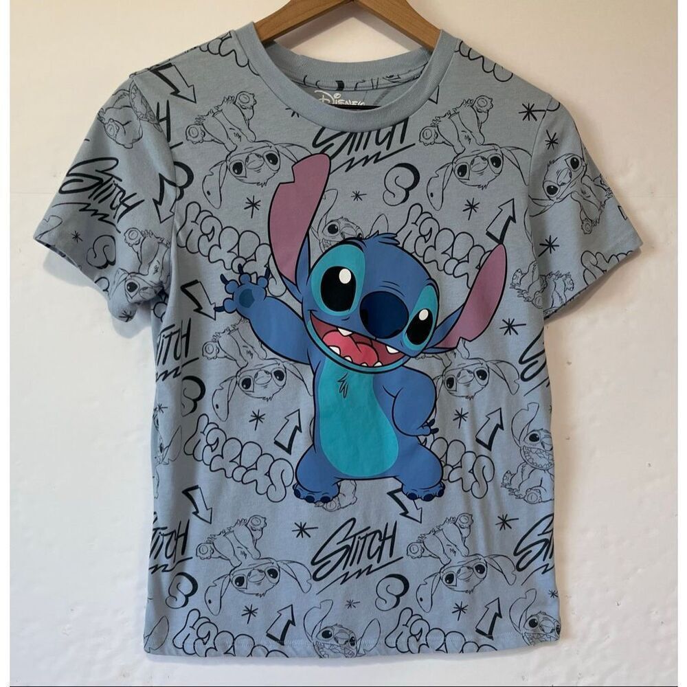 Disney Light Blue Stitch Tee Size XS